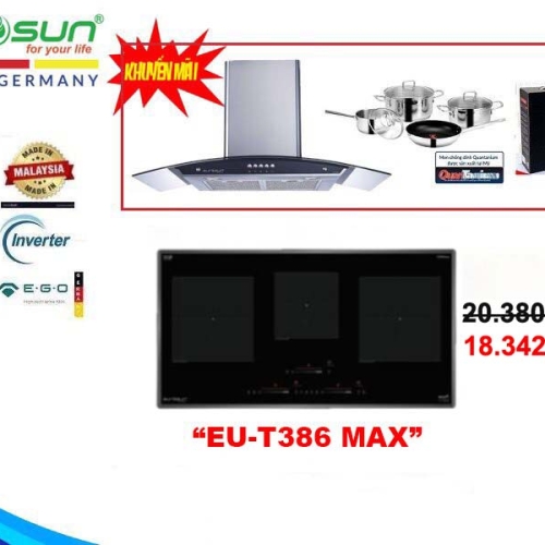 COMBO BẾP TỪ 3 VÙNG NẤU EUROSUN EU-T386MAX COMBO BẾP TỪ 3 VÙNG NẤU EUROSUN EU-T386MAX