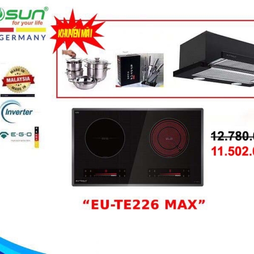 COMBO BẾP ĐIỆN TỪ ĐÔI EUROSUN EU-TE226MAX COMBO BẾP ĐIỆN TỪ ĐÔI EUROSUN EU-TE226MAX